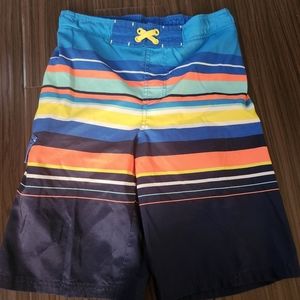 Cat & Jack Boys Bathing Suit Striped Colors XL (16)